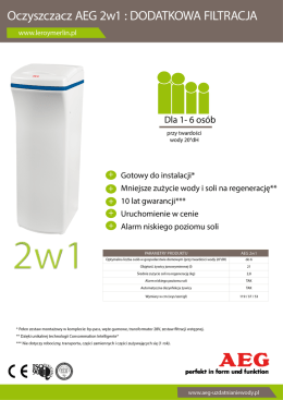 Karta produktowa Oczyszczacz wody 2w1 AEG