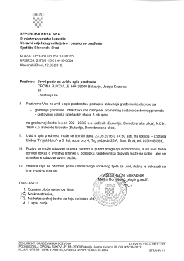 Javni poziv za uvid u spis predmeta - Brodsko