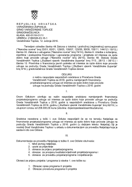 odluka gradonacelnice - Grad Varaždinske Toplice