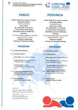 Vabilo in program - Služba Vlade Republike Slovenije za razvoj in