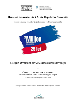 Milijun 289 tisuća 369 ZA samostalnu Sloveniju