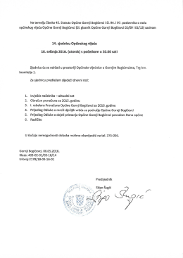 14. sjednica Općinskog vijeća