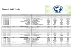 Obsadenie R a DZ - 27.kolo (12.5.2016)