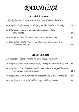 Denné menu 09.05.