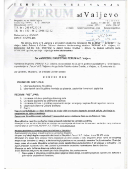 Poziv za vandrednu skupstinu 2016.