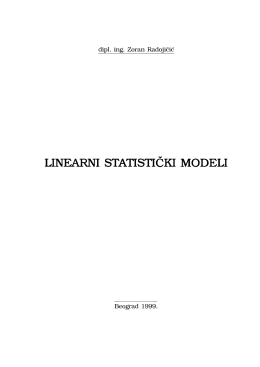 Linearni statistički modeli – Skripta
