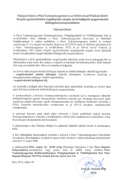 pályázati kiírás letöltése - KPVK