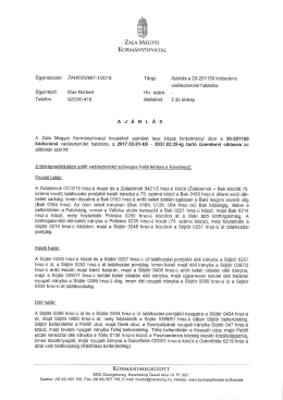 Aj&aacute;nl&aacute;s a 20-201150 k&oacute;dsz&aacute;m&uacute; vad&aacute;szter&uuml;let hat&aacute;r&aacute;ra