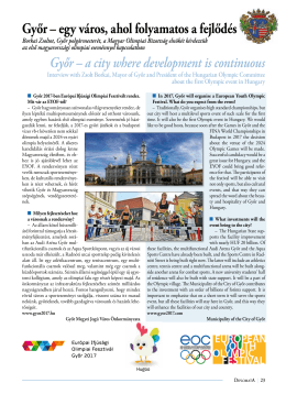 Győr – egy város, ahol folyamatos a fejlődés