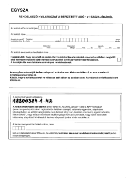 Adó 1% nyomtatvány Herminka Óvoda Erzsébet ovi alapítványa