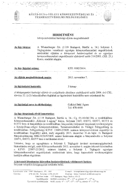 Page 1 Page 2 Tájékoztatásul közlöm, hogy a felügyelőség