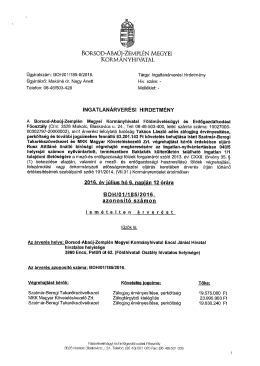 Page 1 BORSOD-ABAÚJ-ZEMPLÉN MEGYEI KORMÁNYHIVATAL