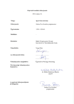 „Ipari Park bővítése” című pályázat benyújtása