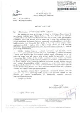 bekra bildirimleri hk. - Eskişehir Ticaret Odası