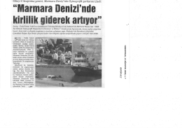 Page 1 Oktay-4 Araştırma gemisi, Marmara Denizi`nin Oşinografik
