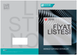 Fiyat Listesi 2016 - Sistem-Air