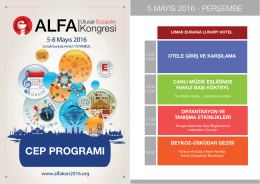 Kongre Programı - ALFA Ulusal Eczacılık Kongresi