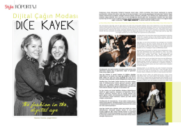 Wedding Style Dergisi Dice Kayek Röportajı · Mayıs · 2016