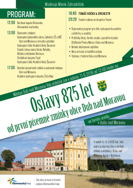 Plakát ke stažení zde - Městys Dub nad Moravou