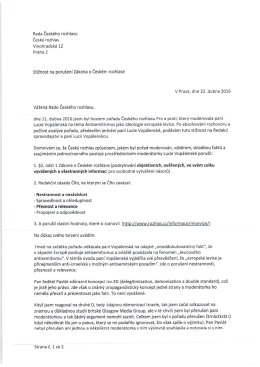 Page 1 Rada Českého rozhlasu Český rozhlas Vinohradská 12 Praha 2