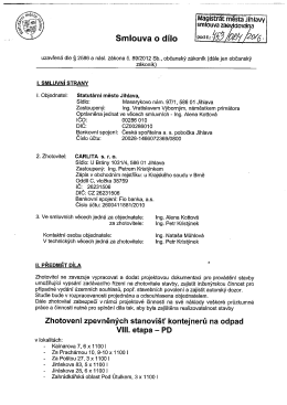 Zhotovení zpevněných stanovišť kontejnerů na odpad VIII