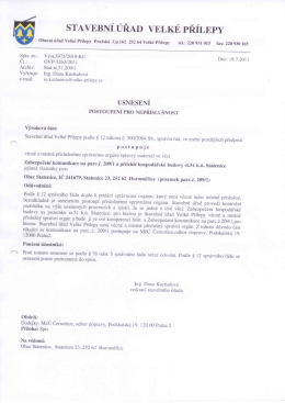 stavebn&iacute; &uacute;řad velk&eacute; př&iacute;lepy