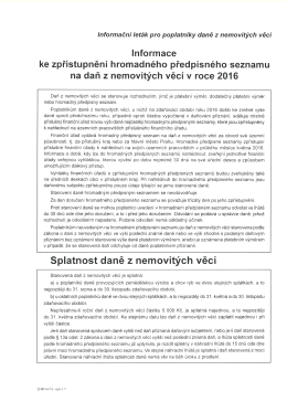 Informační letáky pro poplatníky daně z nemovitých věcí