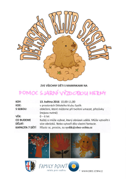 Page 1 ZVE VŠECHNY DĚTI S MAMINKAMI NA Her KDY: 13