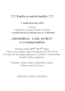 memoriál ládi kubce ve cvrnkání kuliček