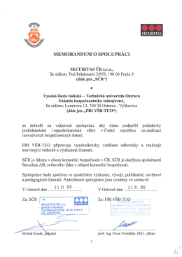 Memorandum o spolupr&aacute;ci.