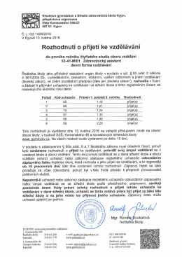 2. kolo - Klvaňovo gymn&aacute;zium a Středn&iacute; zdravotnick&aacute; &scaron;kola Kyjov