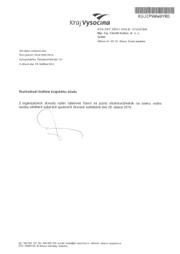 Zrušení výběrového řízení na pozici úřednice