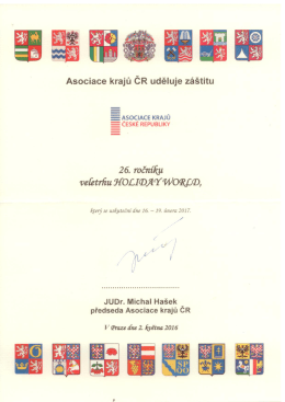 Page 1 Asociace krajů ČR uděluje záštitu ASOCIACE KRAJÚ