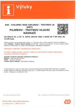 V&Yacute;LUKY ČD - Trutnov