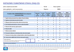 DOTAZNÍK FUNKČNÍHO STAVU (FAQ-CZ)