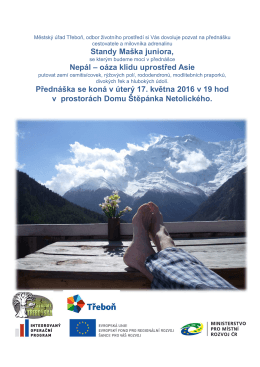 Standy Maška juniora, Nepál – oáza klidu uprostřed Asie Přednáška