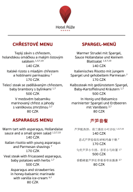 chřestové menu