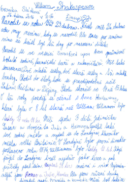 W.Shakespeare očima V. Sl&aacute;dkov&eacute;