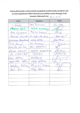 komunitní projedná problematikky sociálních věcí