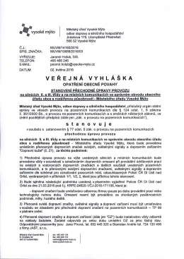 Veřejná vyhláška