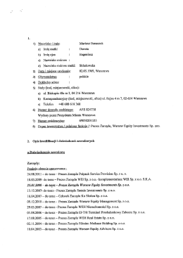 Page 1 1) Nazwisko i imię: Mariusz Banaszuk a) Imię matki : Dantita