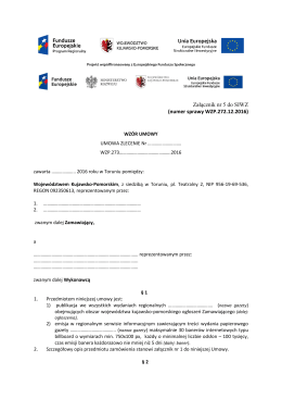 załącznik 5 wzór umowy - BIP Urzędu Marszałkowskiego