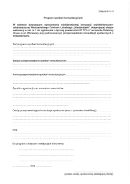 Załącznik nr 4 - program spotkań