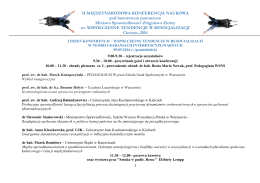 Program konferencji - Uniwersytet Śląski w Katowicach