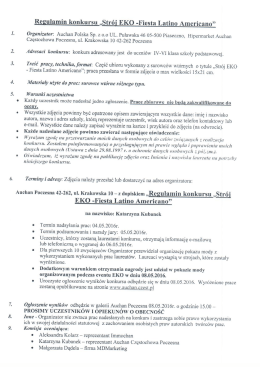 Regulamin konkursu ekologicznego Auchan