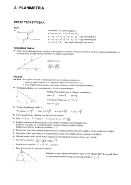 Page 1 2. PLANIMETRIA CZĘŚĆ TEORETYCZNA KATY Jeśli proste
