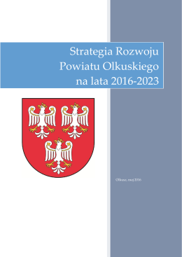 Strategia Rozwoju Powiatu Olkuskiego na lata 2016-2023