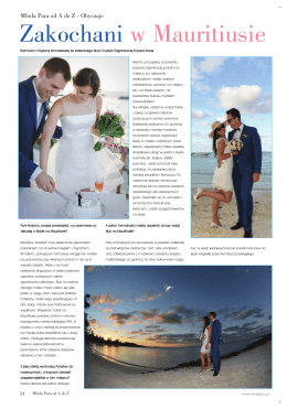 Przeczytaj artykuł o ślubie na Mauritiusie, który