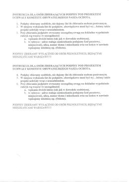 Instrukcja dla zbierających podpisy