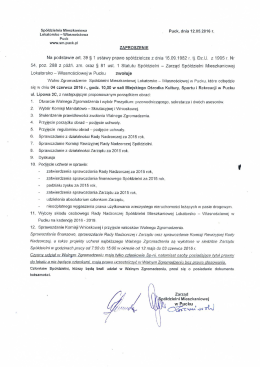 Pobierz szczegółowe informacje. - Spółdzielnia Mieszkaniowa w